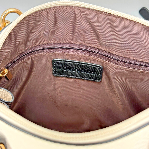 Lovevook Black Beige Satchel Handbag for Women Small Crossbody Bags Shoulder - Picture 13 of 15